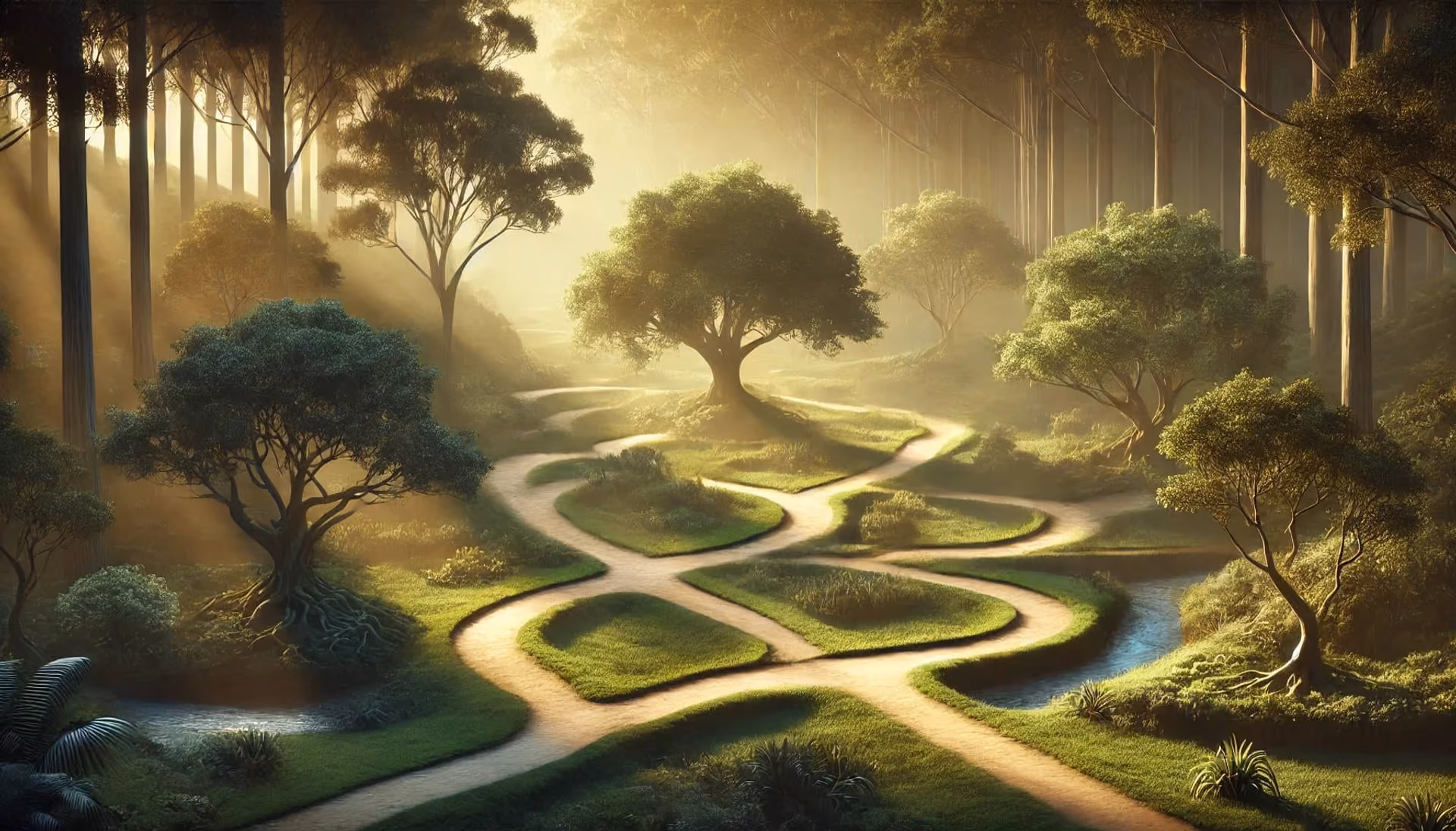 Fabula e intreccio: Differenze + Esempi - Bosco con sentieri intricati