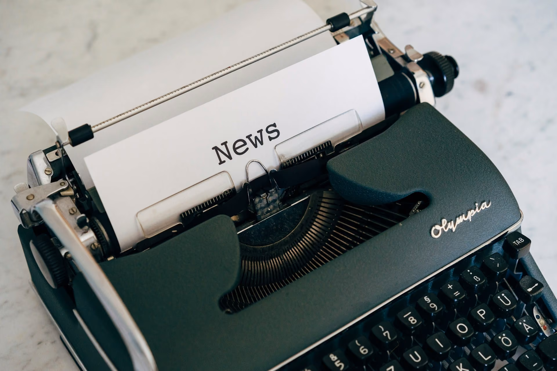Blog News - Novità sul nostro blog - Foto di una macchina da scrivere